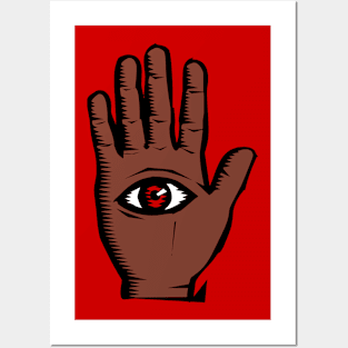 All Seeing Hand Mystic Eye Palm Posters and Art